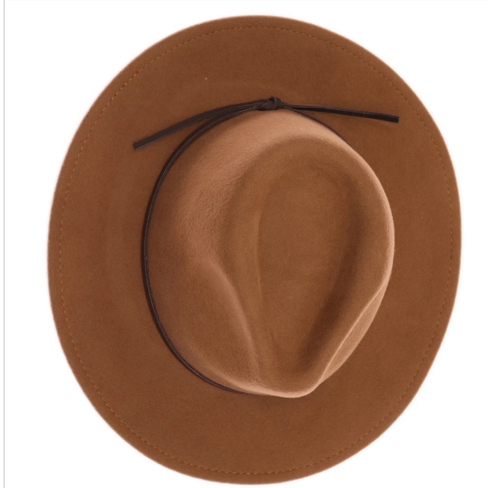 NEW camel ribbon felt CC hat